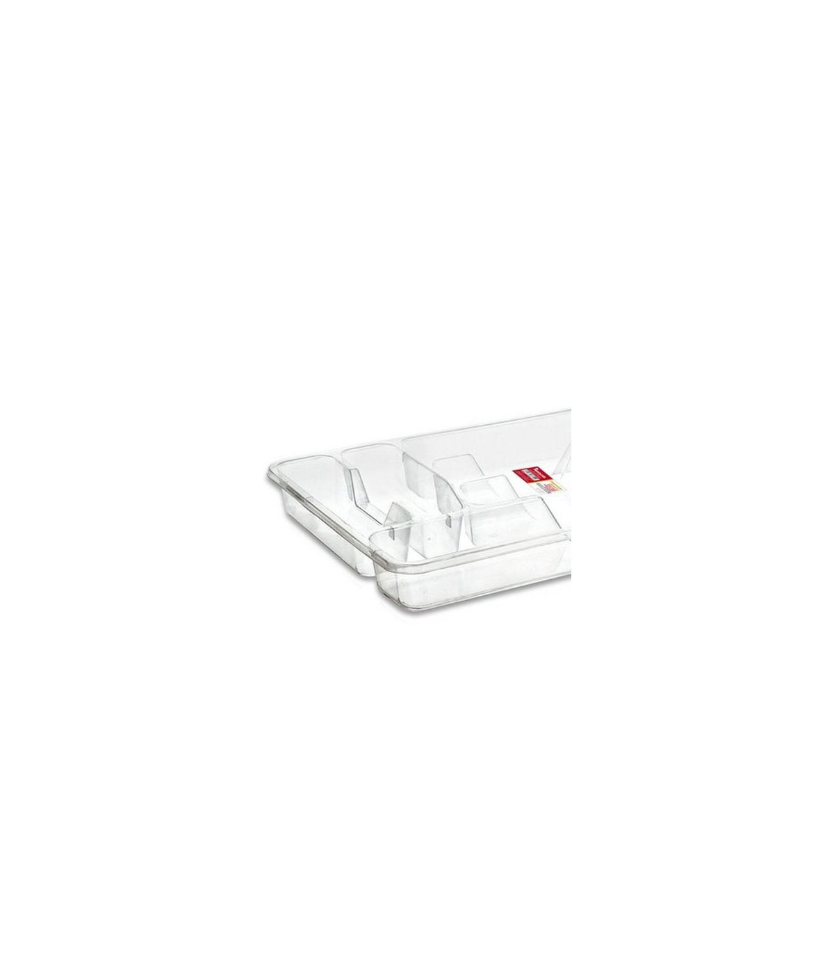 Wadiga Range-Couverts En Plastique Transparent 6 Compartiments