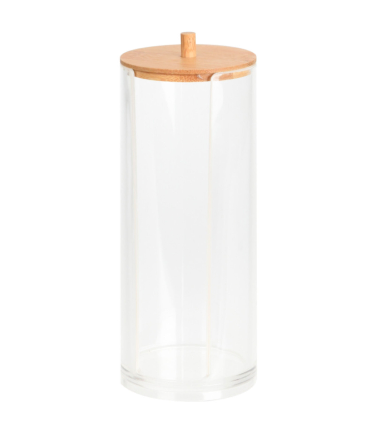wadiga Rangement disques coton acrylique et bambou - 7x7x18.5cm