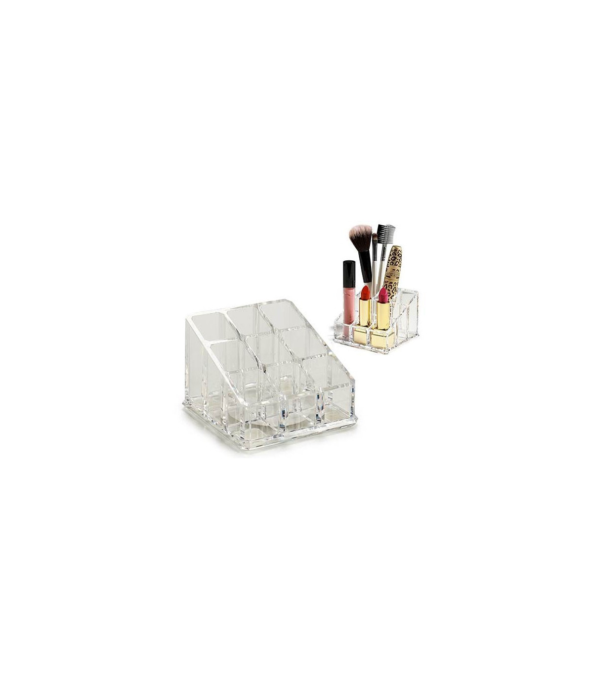 wadiga Rangement Maquillage Acrylique Transparent 9 Compartiments