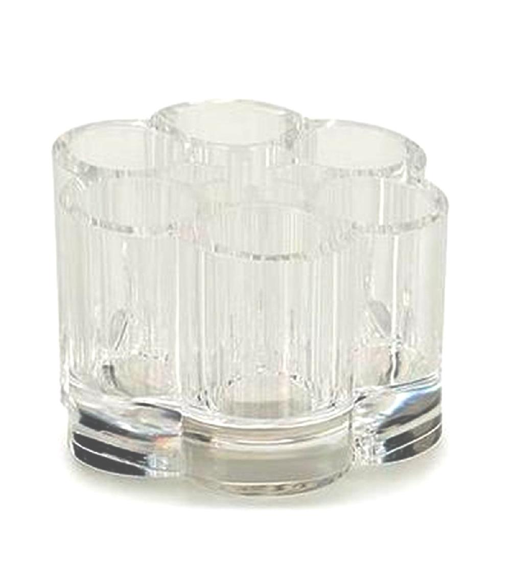 wadiga Rangement maquillage acrylique transparent rond