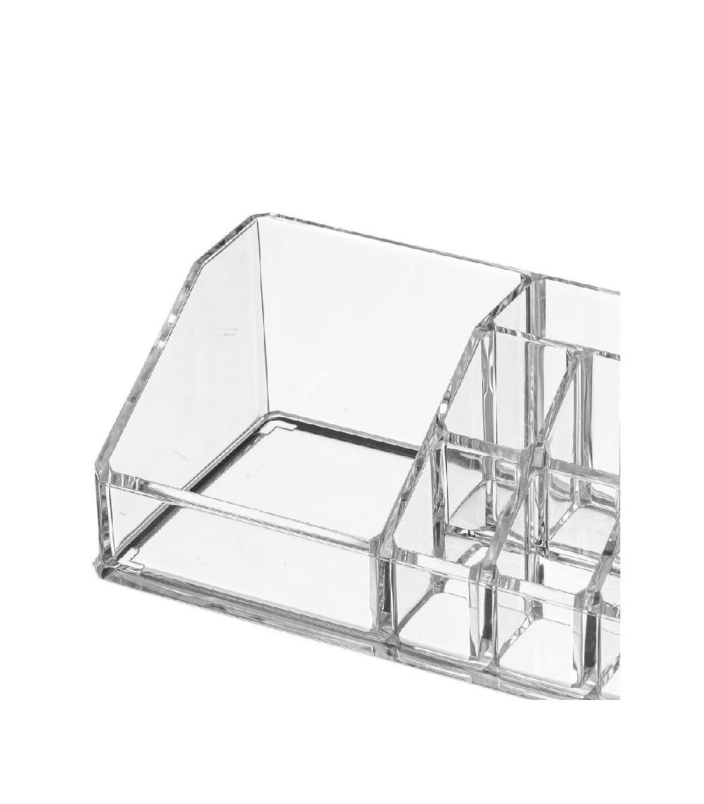 Wadiga Rangement Maquillage Transparent - 17x9.5x6.5cm