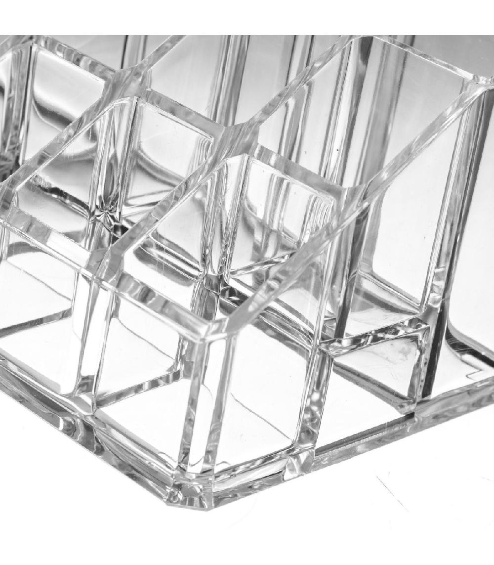 Wadiga Rangement Maquillage Transparent - 17x9.5x6.5cm
