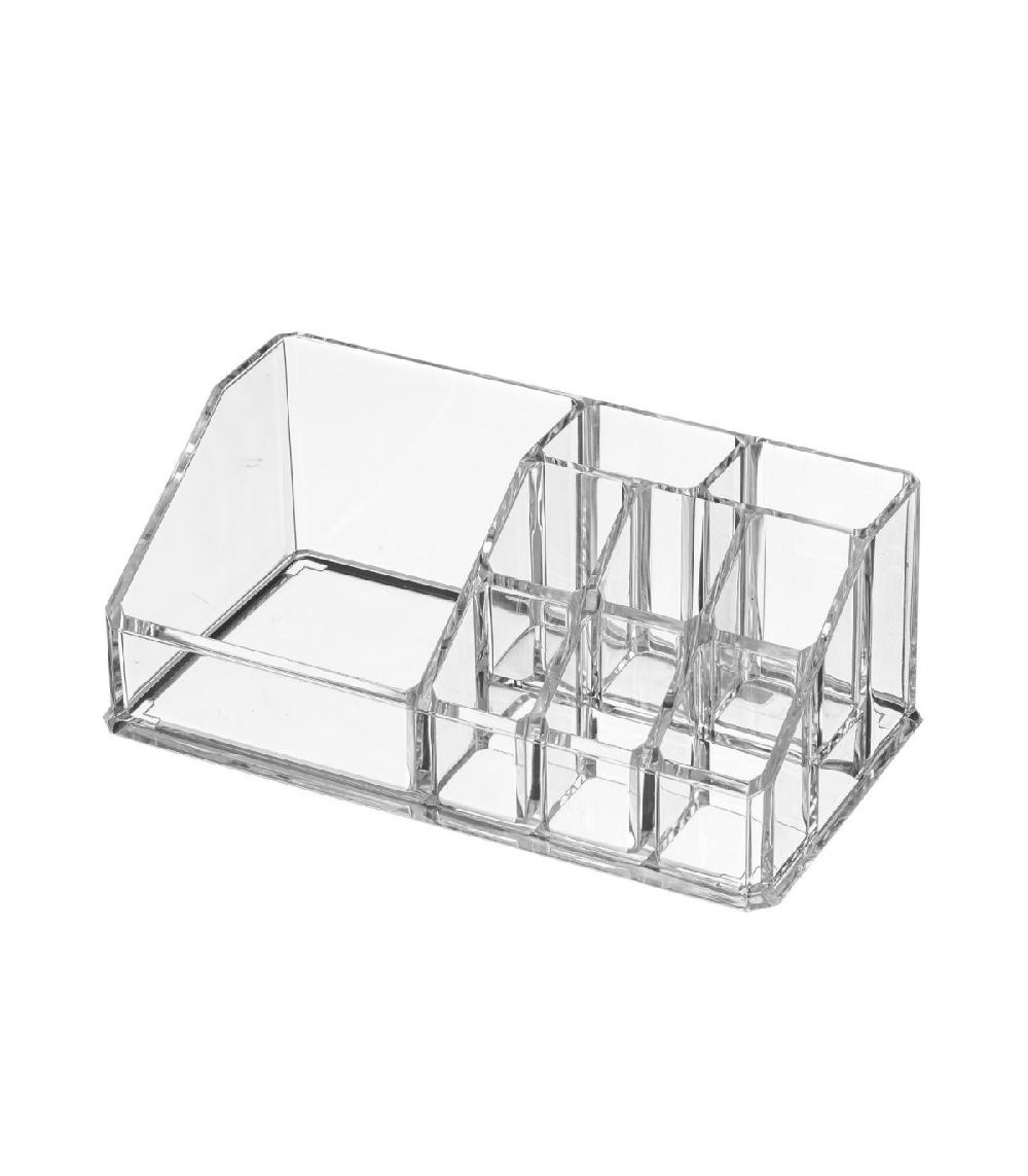 wadiga Rangement maquillage transparent - 17x9.5x6.5cm