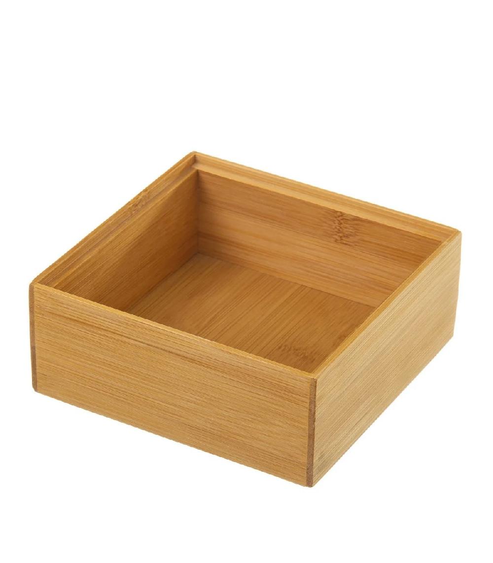 wadiga Rangement Organisateur Salle de Bain Bambou - 15x15x6.5cm