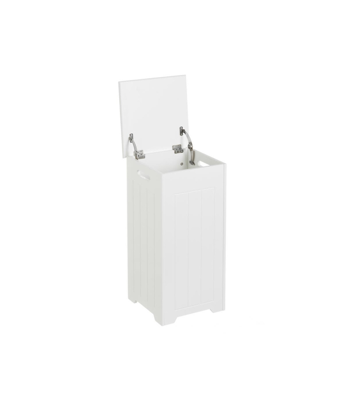 Wadiga Rangement Stock Rouleaux Papier Toilette Bois MDF Blanc - Hauteur 60cm