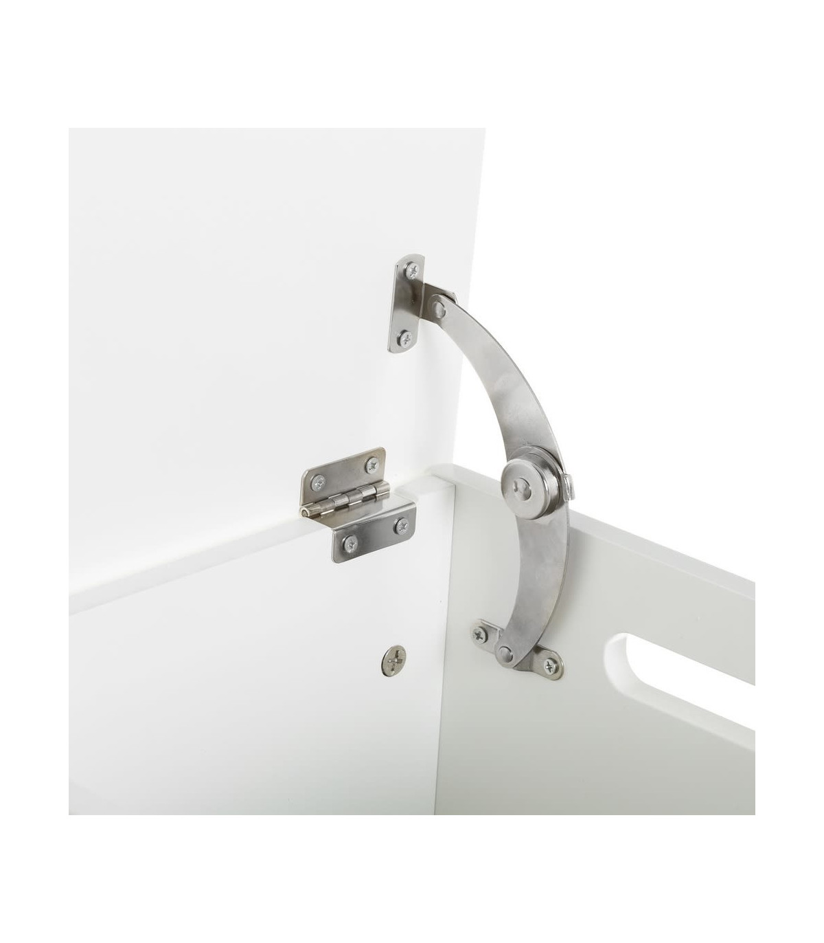 Wadiga Rangement Stock Rouleaux Papier Toilette Bois MDF Blanc - Hauteur 60cm