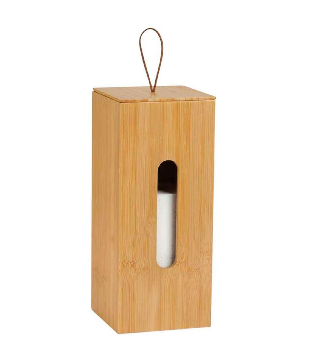 Wadiga Rangement Stock Rouleaux Papier Toilette En Bambou 14x14x33cm