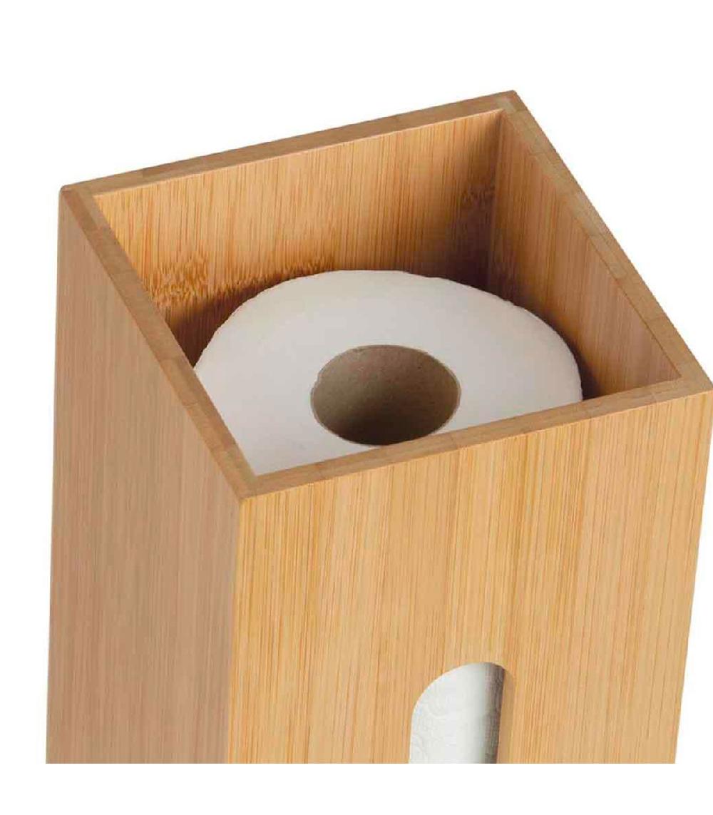 Wadiga Rangement Stock Rouleaux Papier Toilette En Bambou 14x14x33cm
