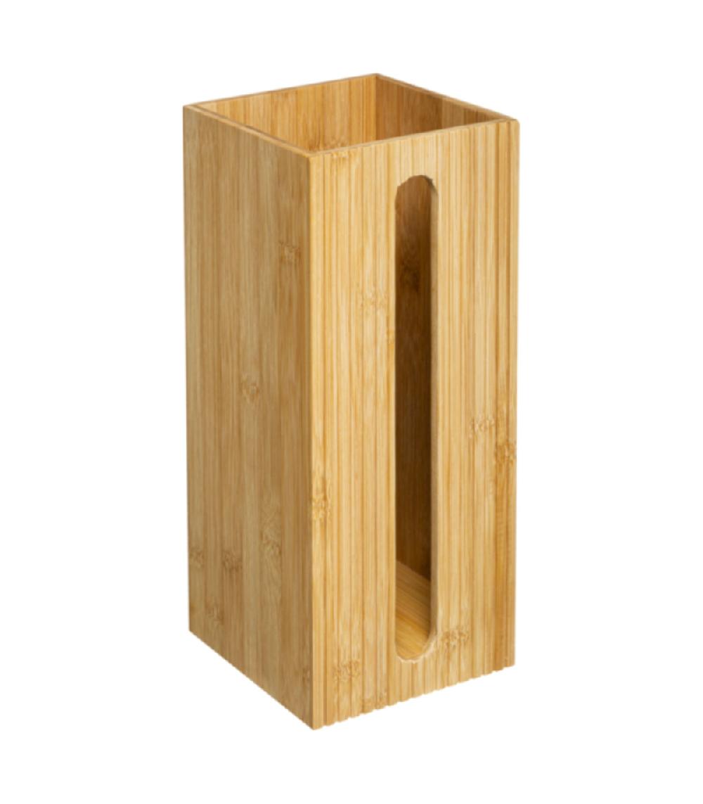 wadiga Rangement stock rouleaux papier toilette en bambou - 14.5x14.5x36cm