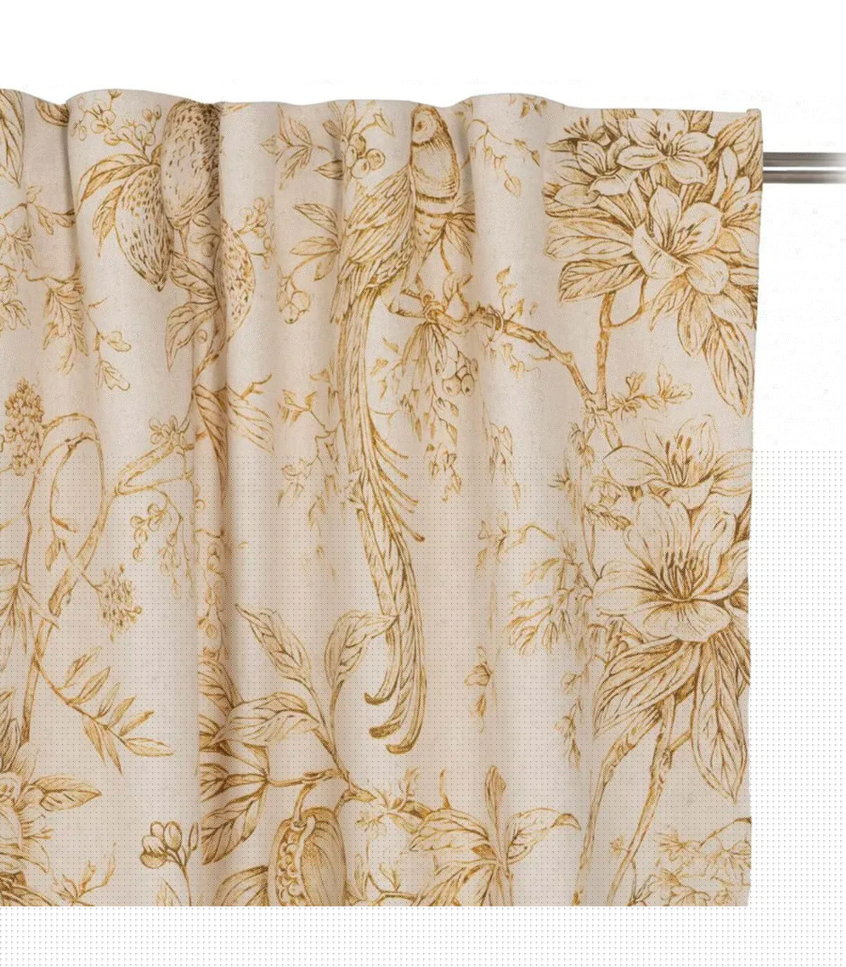 Wadiga Rideau à Pattes Cachées Oiseaux En Lin Et Coton à L'unité 140x270cm