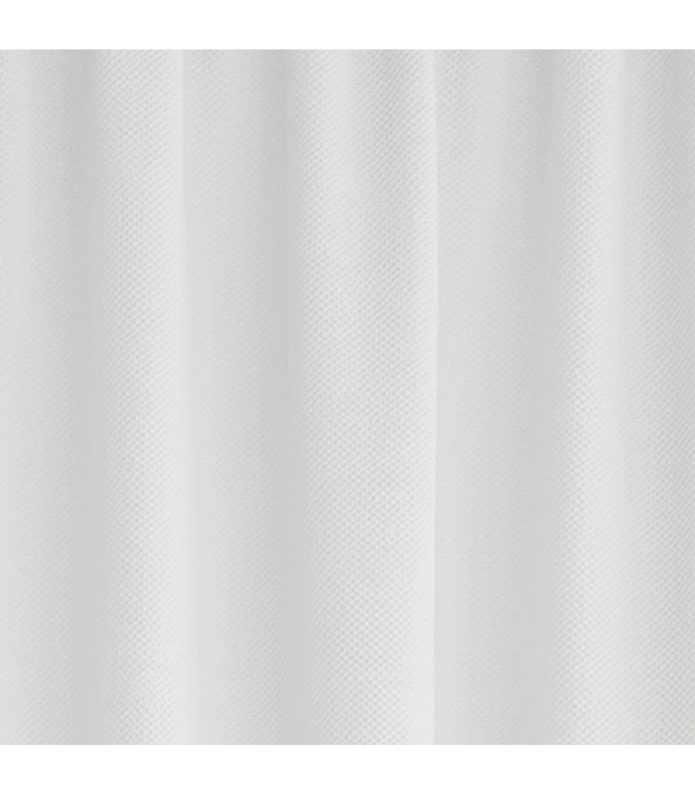Wadiga Rideau De Douche Classique Tissu Jacquard Uni Blanc