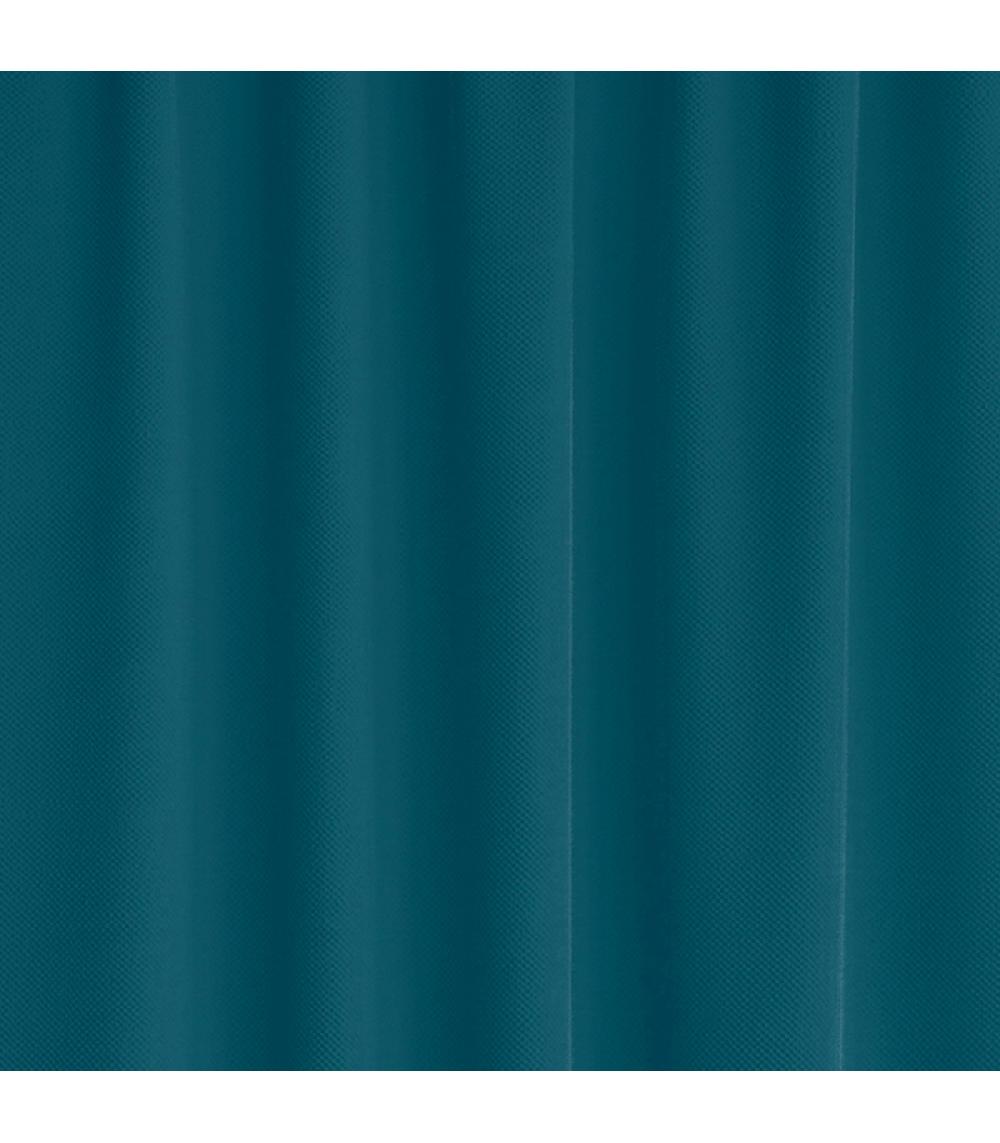 Wadiga Rideau De Douche Classique Tissu Jacquard Uni Bleu