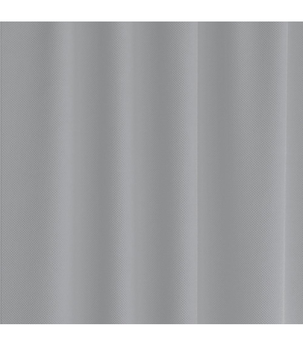 Wadiga Rideau De Douche Classique Tissu Jacquard Uni Gris Clair