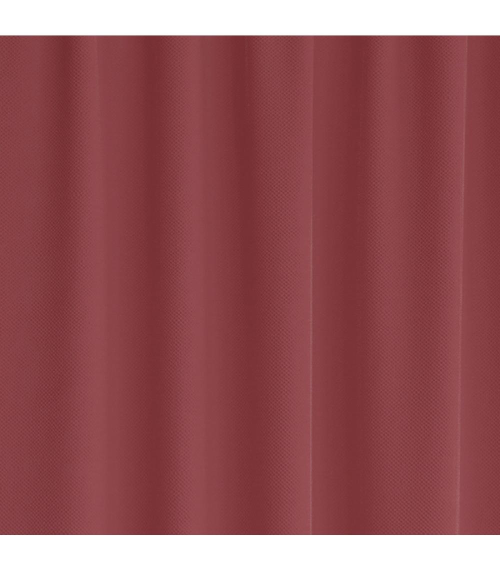 Wadiga Rideau De Douche Classique Tissu Jacquard Uni Rouge Bordeaux