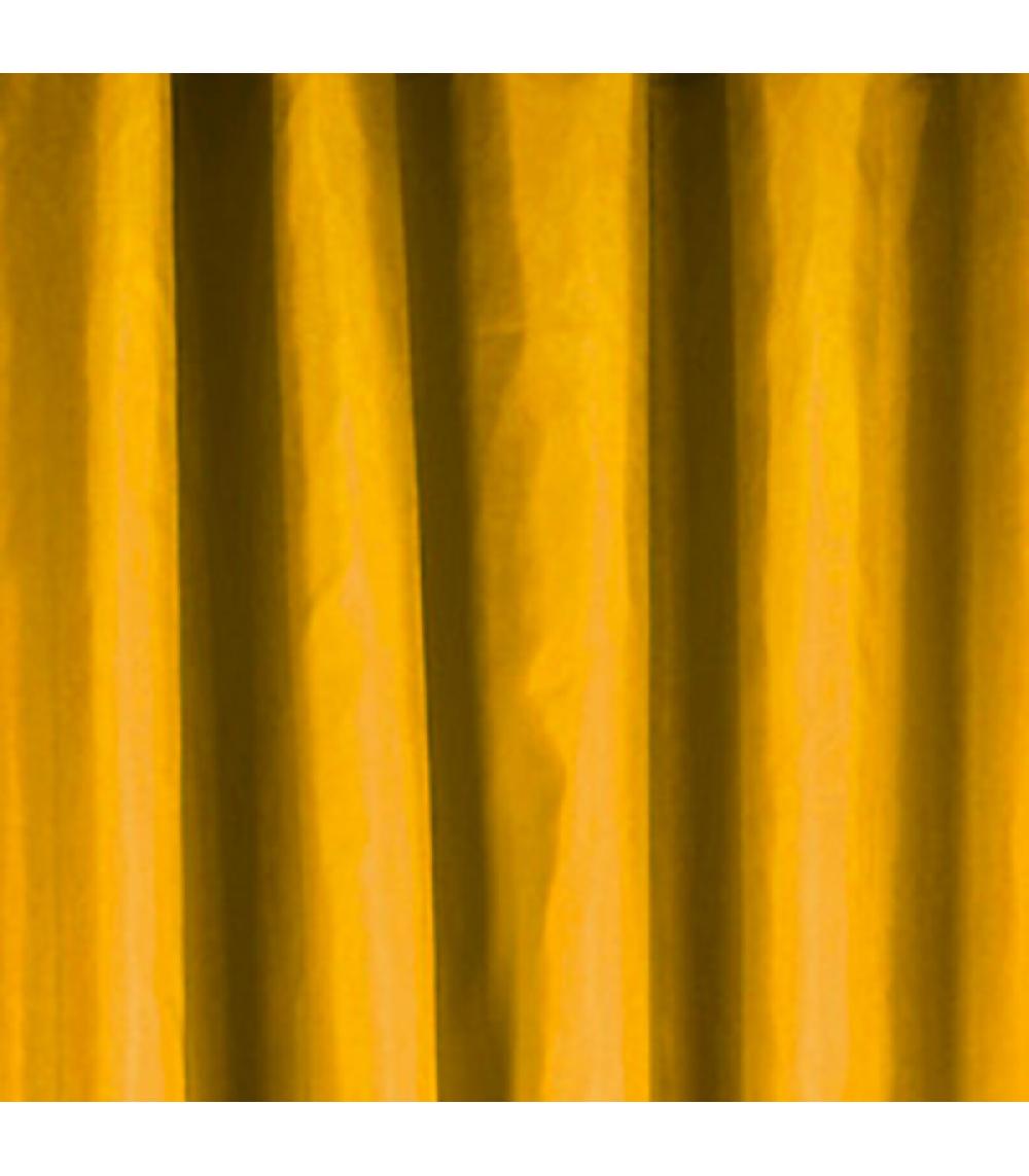 Wadiga Rideau De Douche Classique Tissu Uni Jaune Moutarde