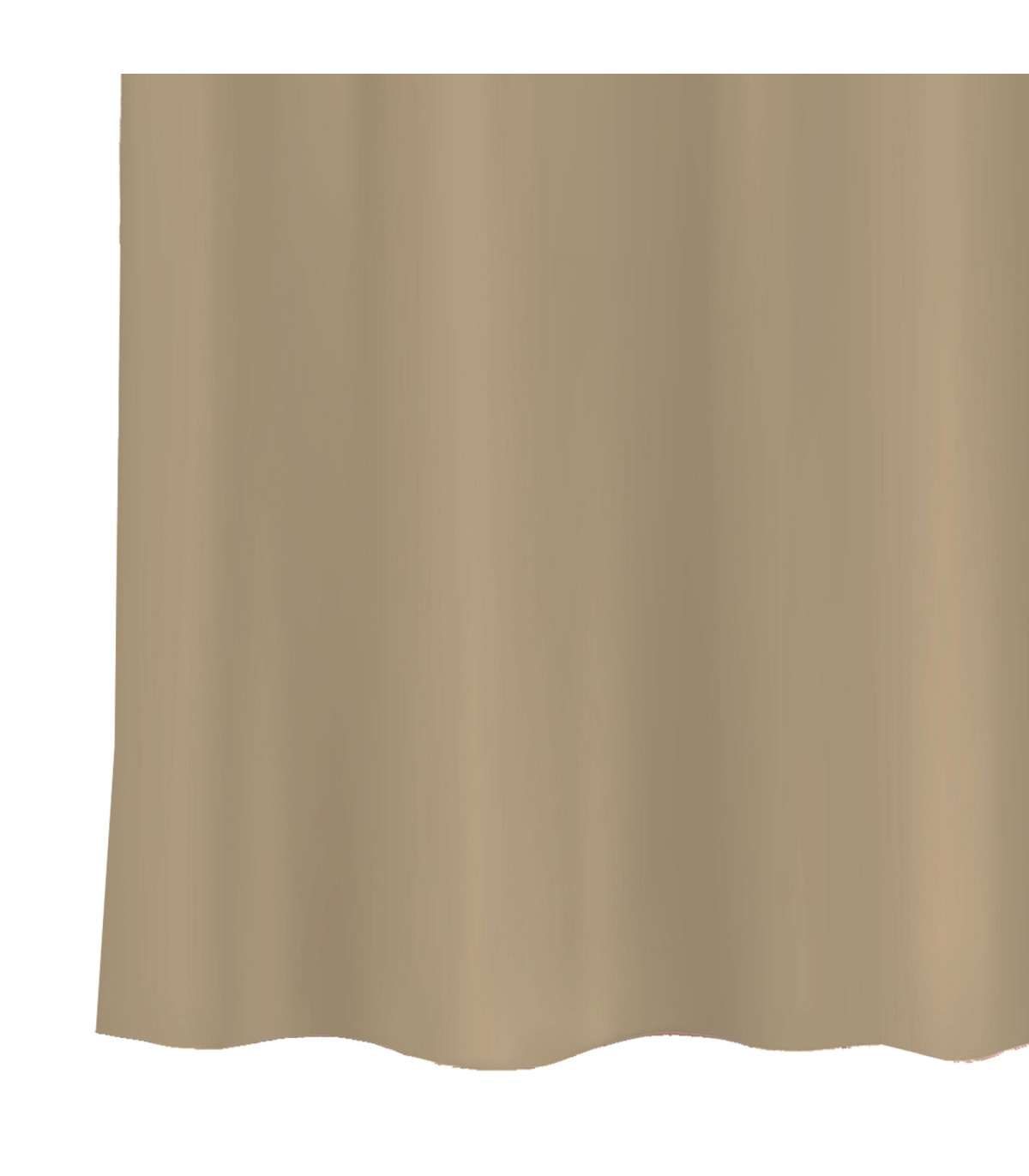 Wadiga Rideau De Douche Plastique Beige Sable Avec 12 Anneaux 180x200cm
