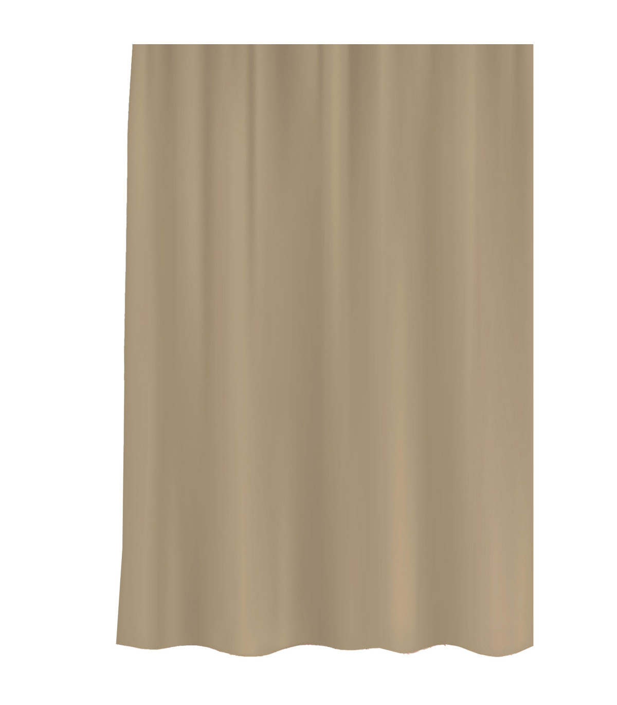 wadiga Rideau de douche plastique beige sable avec 12 anneaux 180x200cm