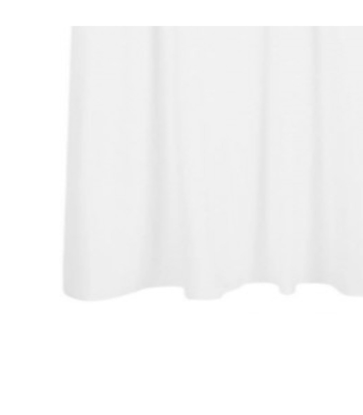 Wadiga Rideau De Douche Plastique Blanc Avec 12 Anneaux 180x200cm