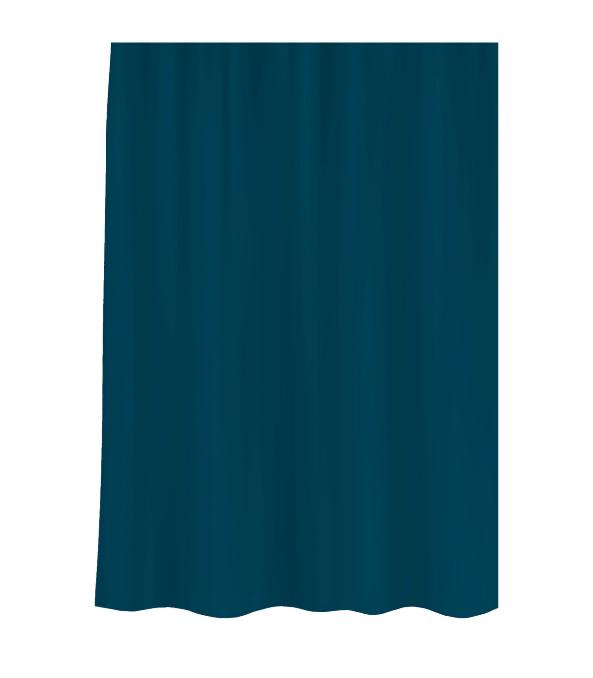 wadiga Rideau de douche plastique bleu avec 12 anneaux 180x200cm