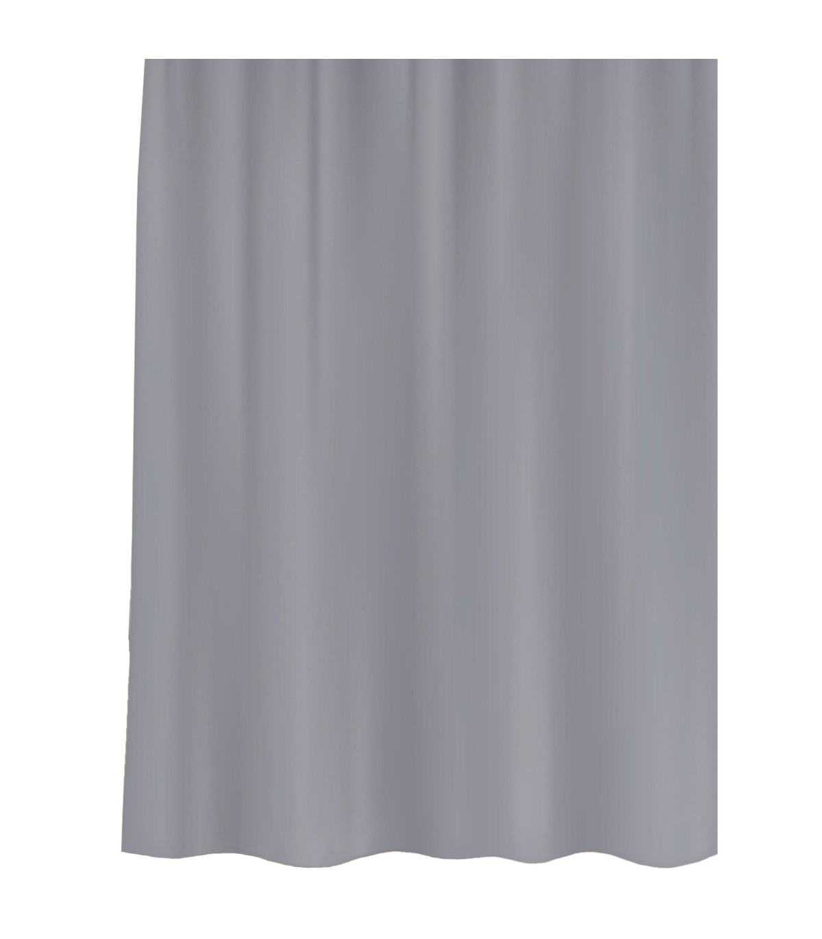 wadiga Rideau de douche plastique gris avec 12 anneaux 180x200cm