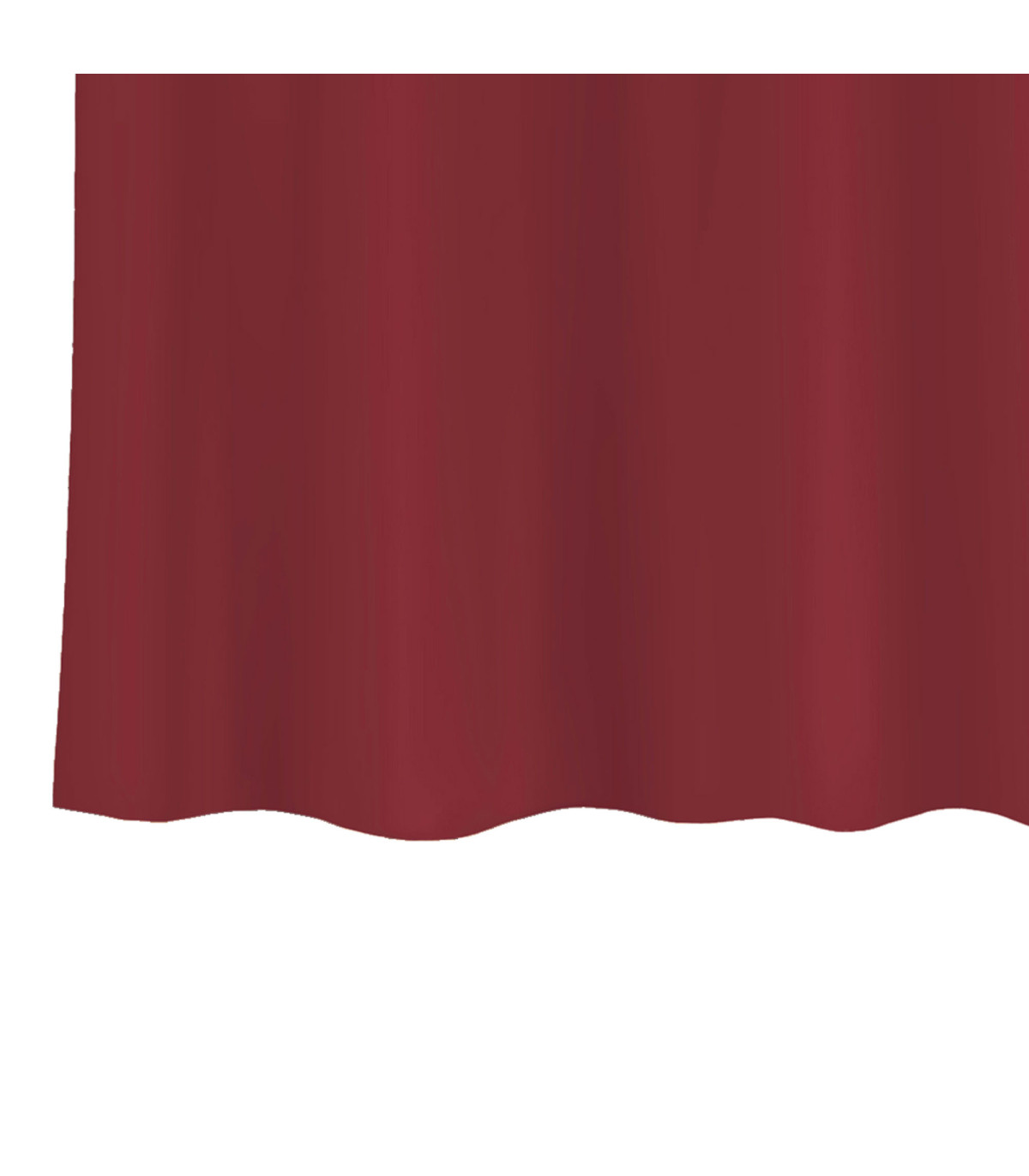 Wadiga Rideau De Douche Plastique Rouge Avec 12 Anneaux 180x200cm