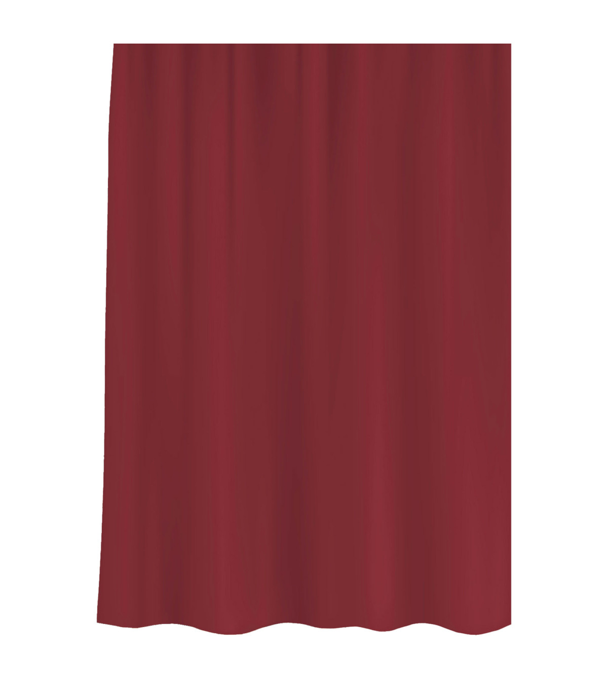 wadiga Rideau de douche plastique rouge avec 12 anneaux 180x200cm