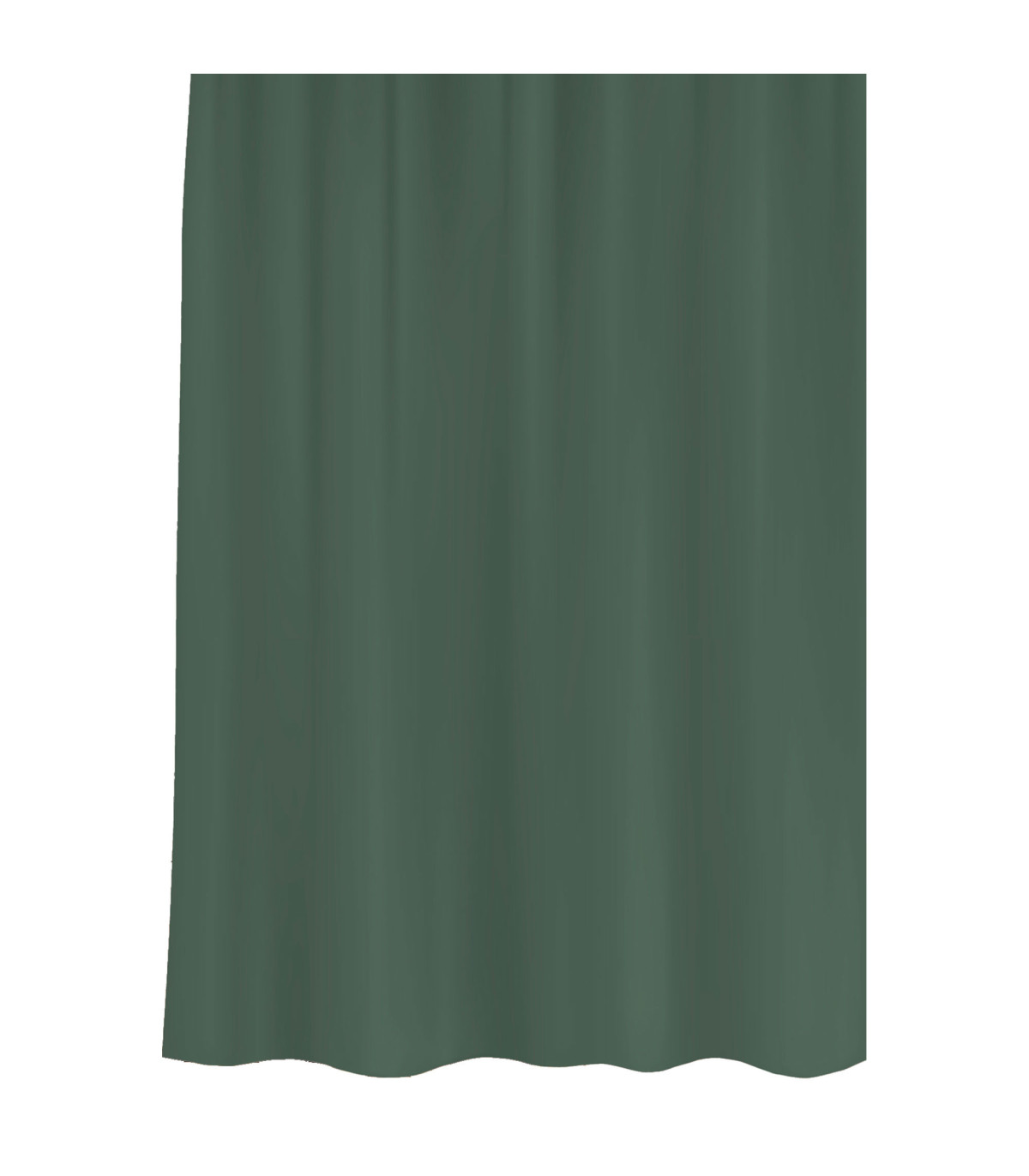 wadiga Rideau de douche plastique vert avec 12 anneaux 180x200cm
