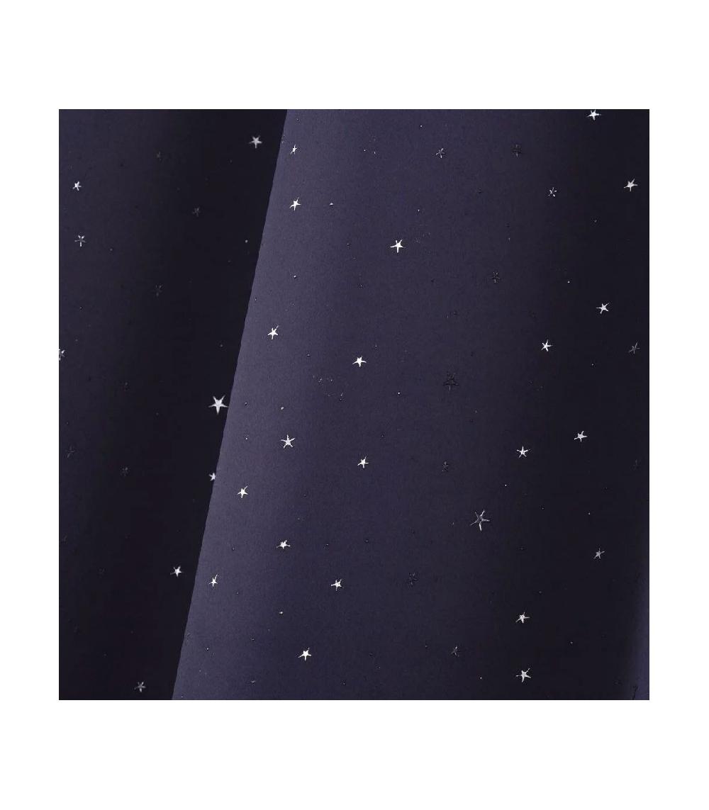 Wadiga Rideau Occultant à Oeillets Bleu Nuit Cosmos - Longueur 260cm