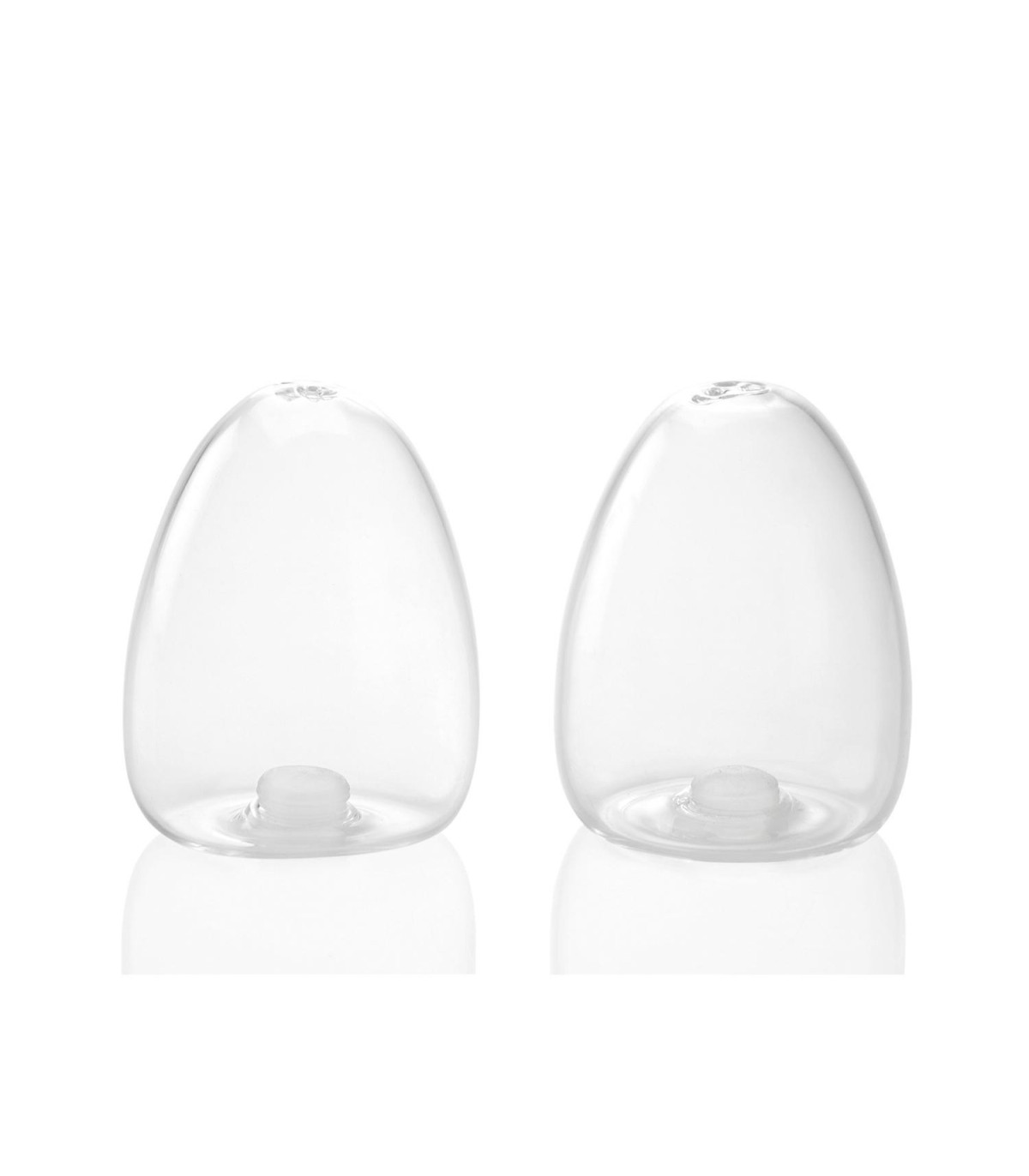wadiga Salière et Poivrière Design en Verre Transparent OvoÏde