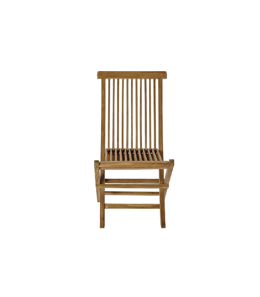 Wadiga Salon De Jardin 1 Table Ronde + 4 Chaises Teck Pliables