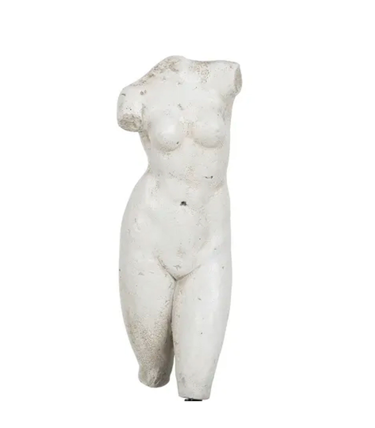 Wadiga Sculpture Buste Décoratif Femme En Résine Blanche 14x11x43cm