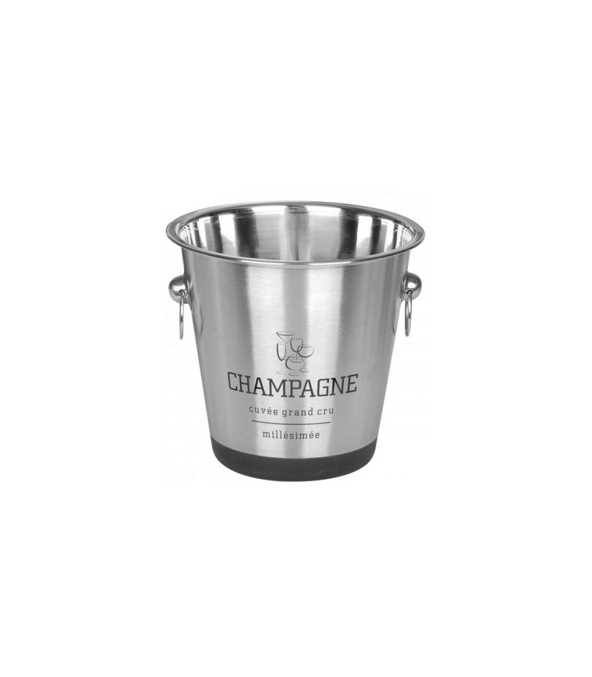 wadiga Seau à Champagne en Inox Argenté Cuvée Grand Cru