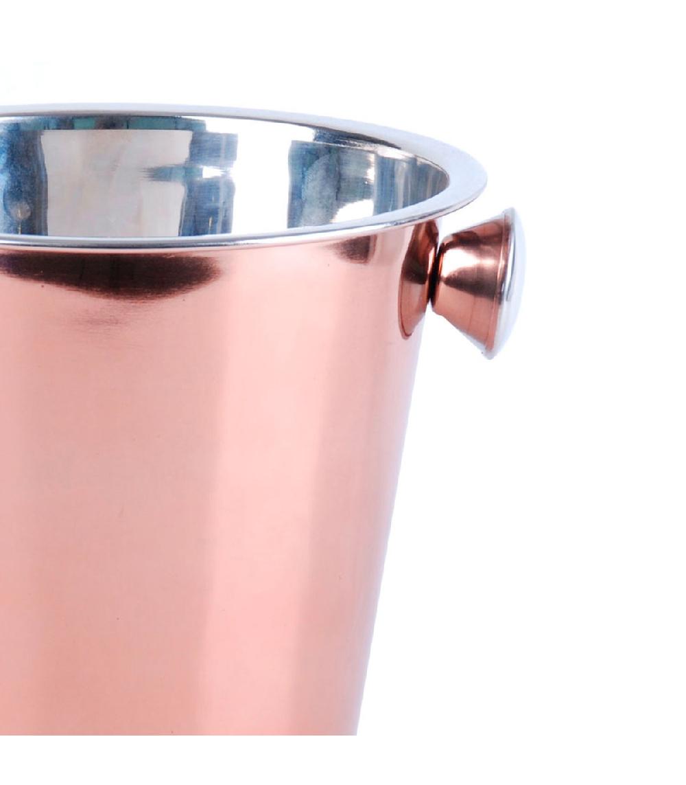 Wadiga Seau à Champagne En Inox Rose Doré 22x22x20.5cm