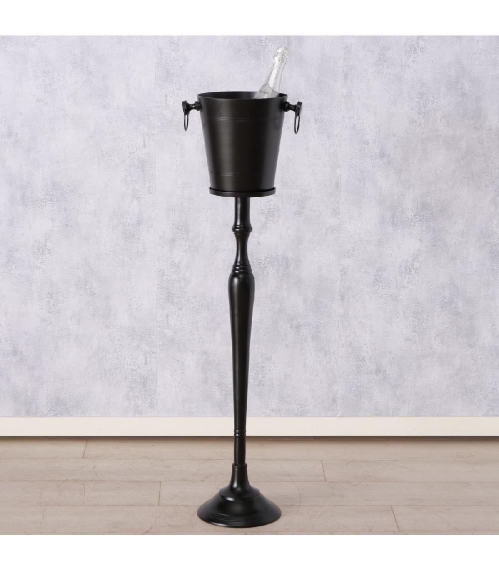 Wadiga Seau à Champagne Sur Pied En Métal Noir - H108cm