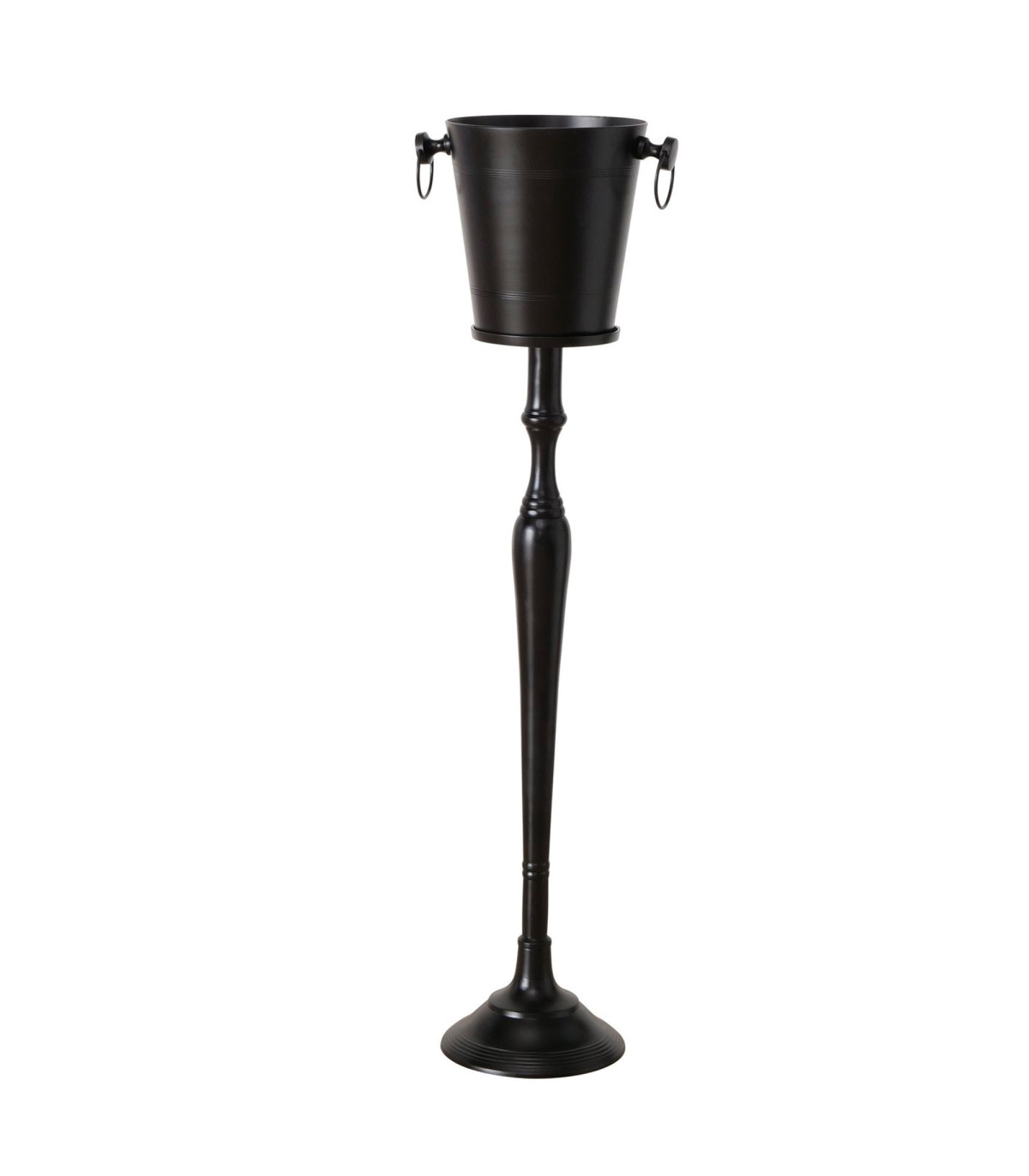 wadiga Seau à champagne sur pied en métal noir - H108cm