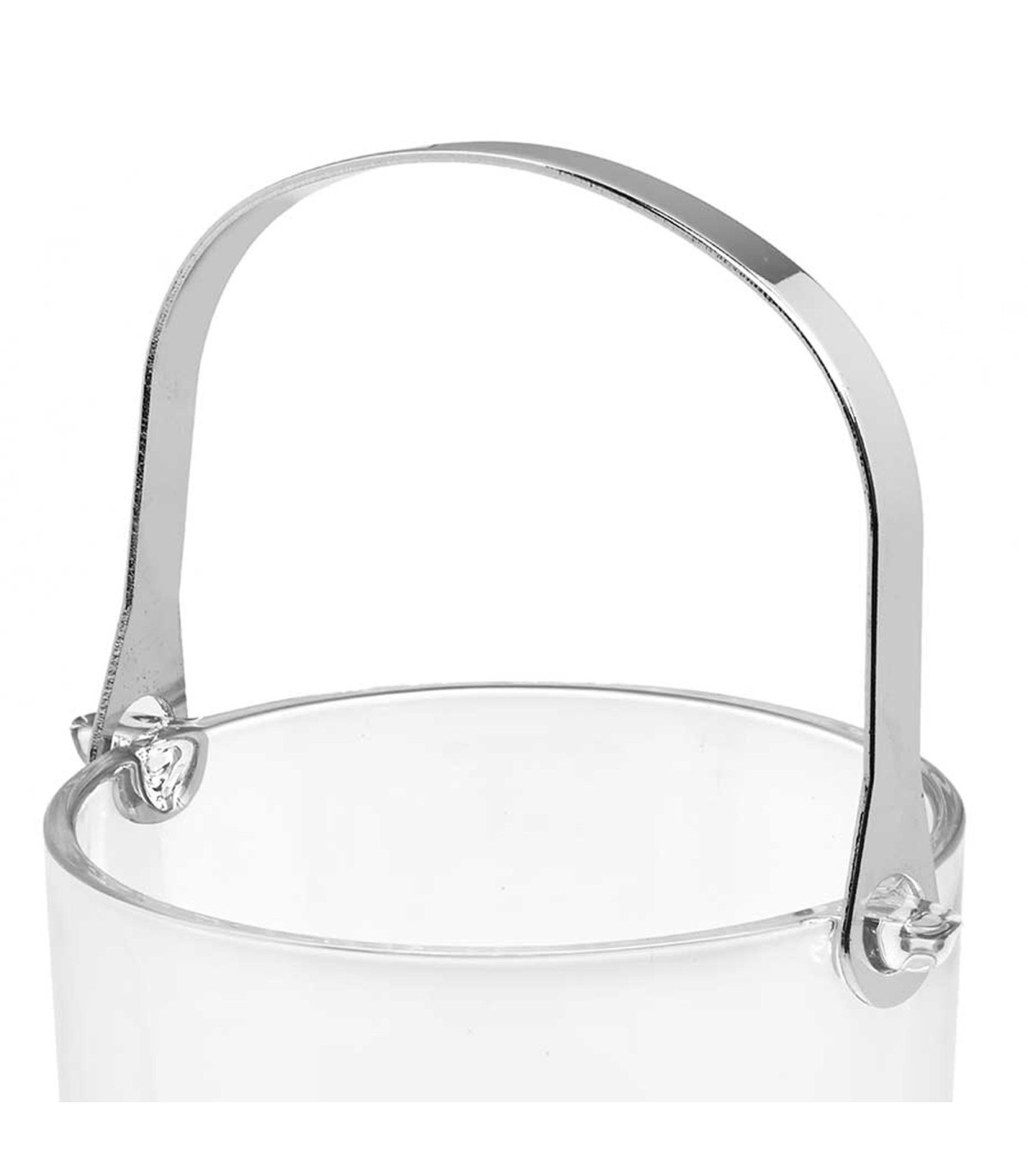 Wadiga Seau à Glace En Verre Avec Anse Et Pince 15x15x13cm