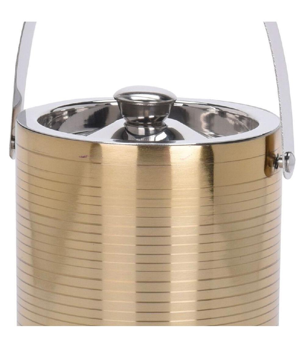 Wadiga Seau à Glaçons En Acier Inoxydable Doré 15x15x15.5cm