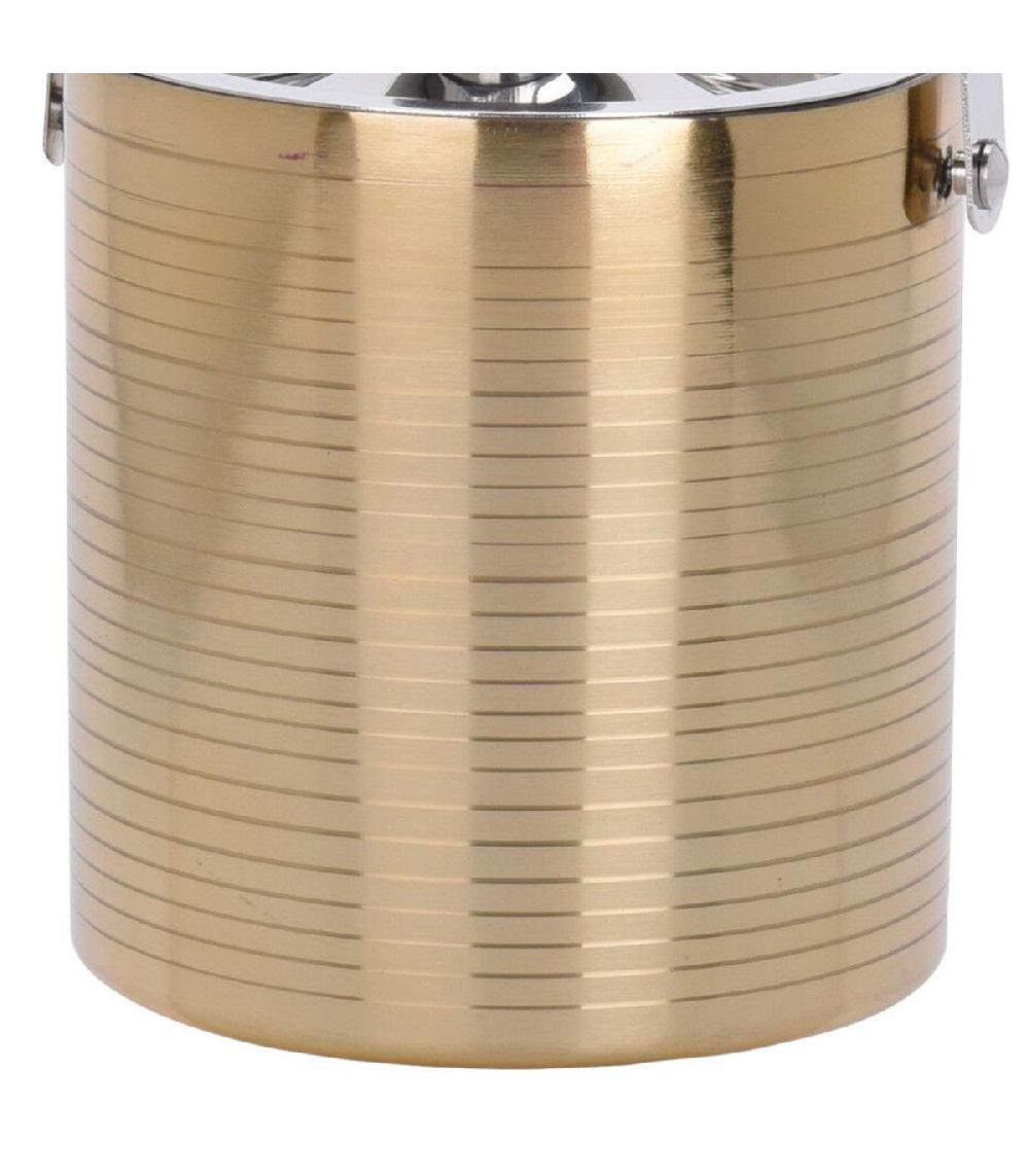 Wadiga Seau à Glaçons En Acier Inoxydable Doré 15x15x15.5cm