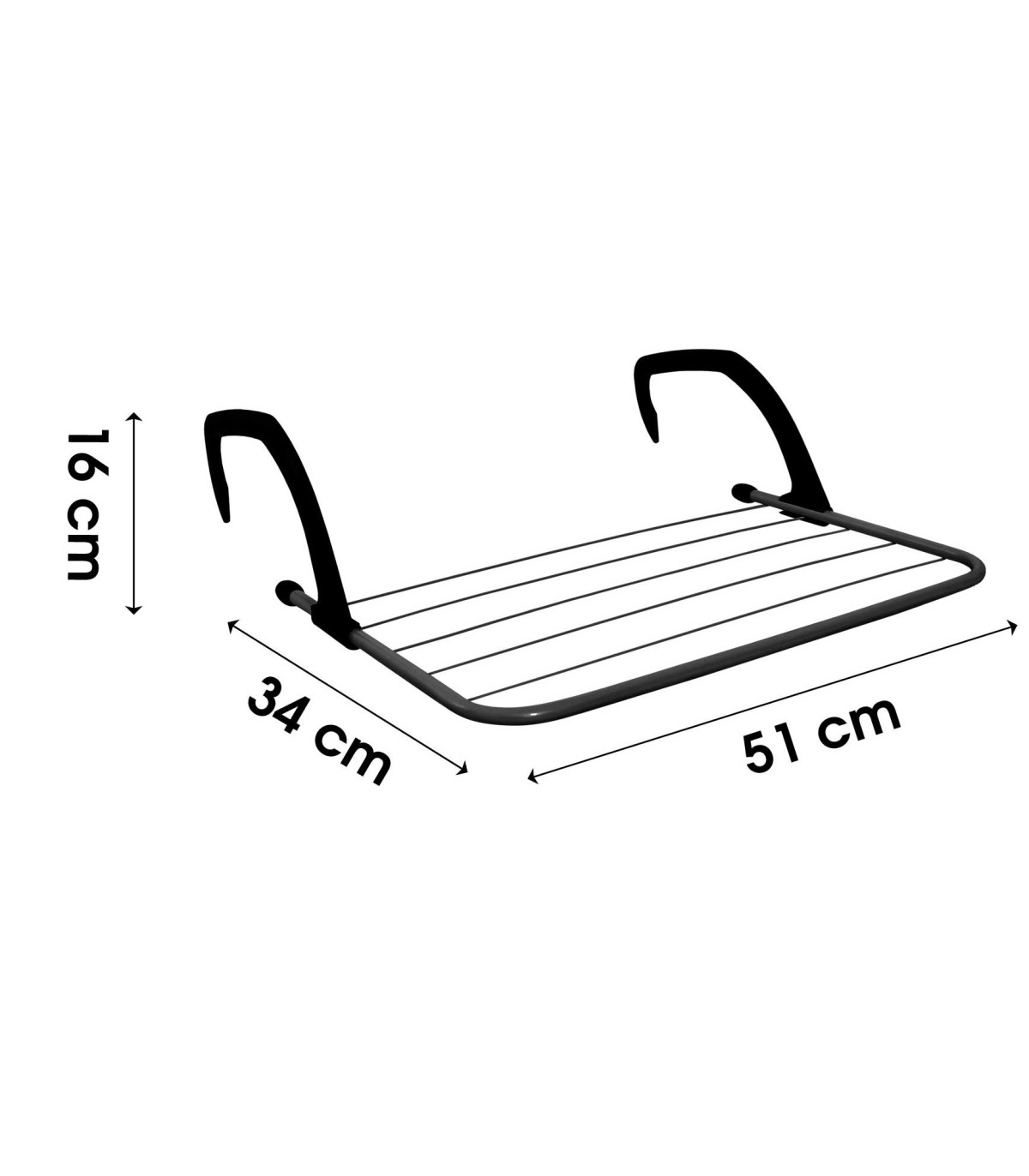 Wadiga Séchoir à Linge Pliant Pour Balcon Et Radiateur