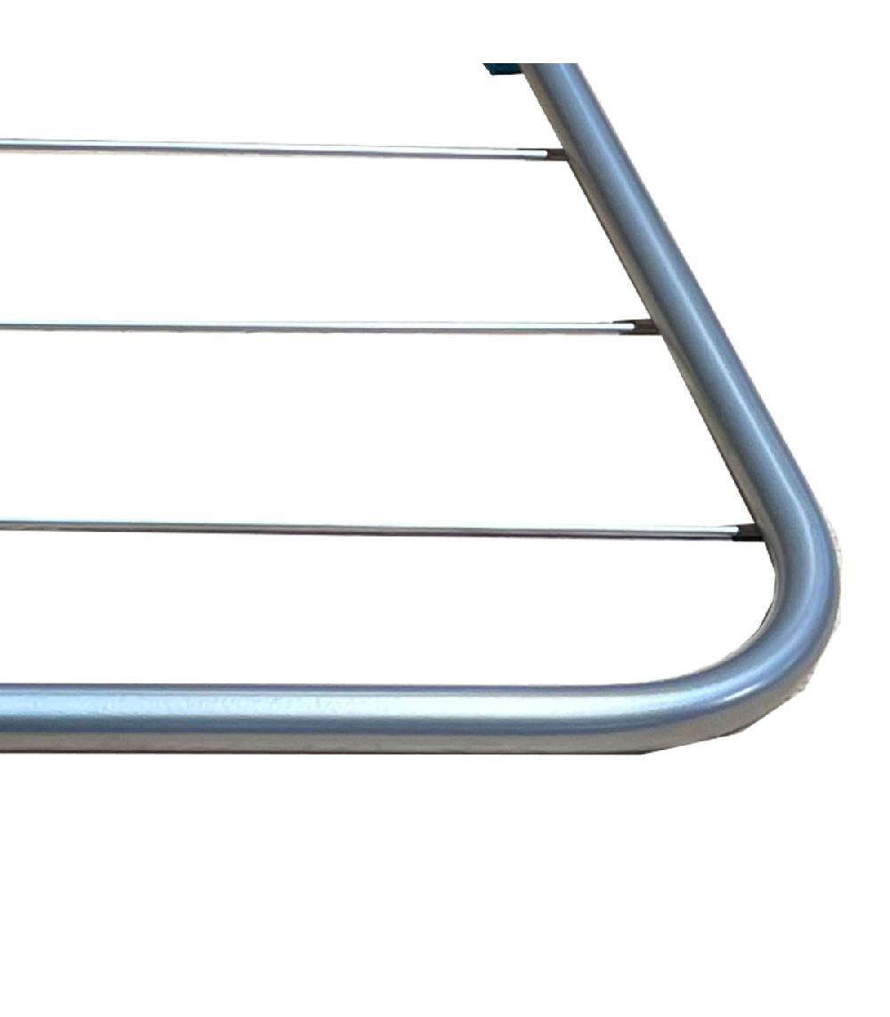 Wadiga Séchoir à Linge Pliant Pour Balcon Et Radiateur Bleu Et Gris