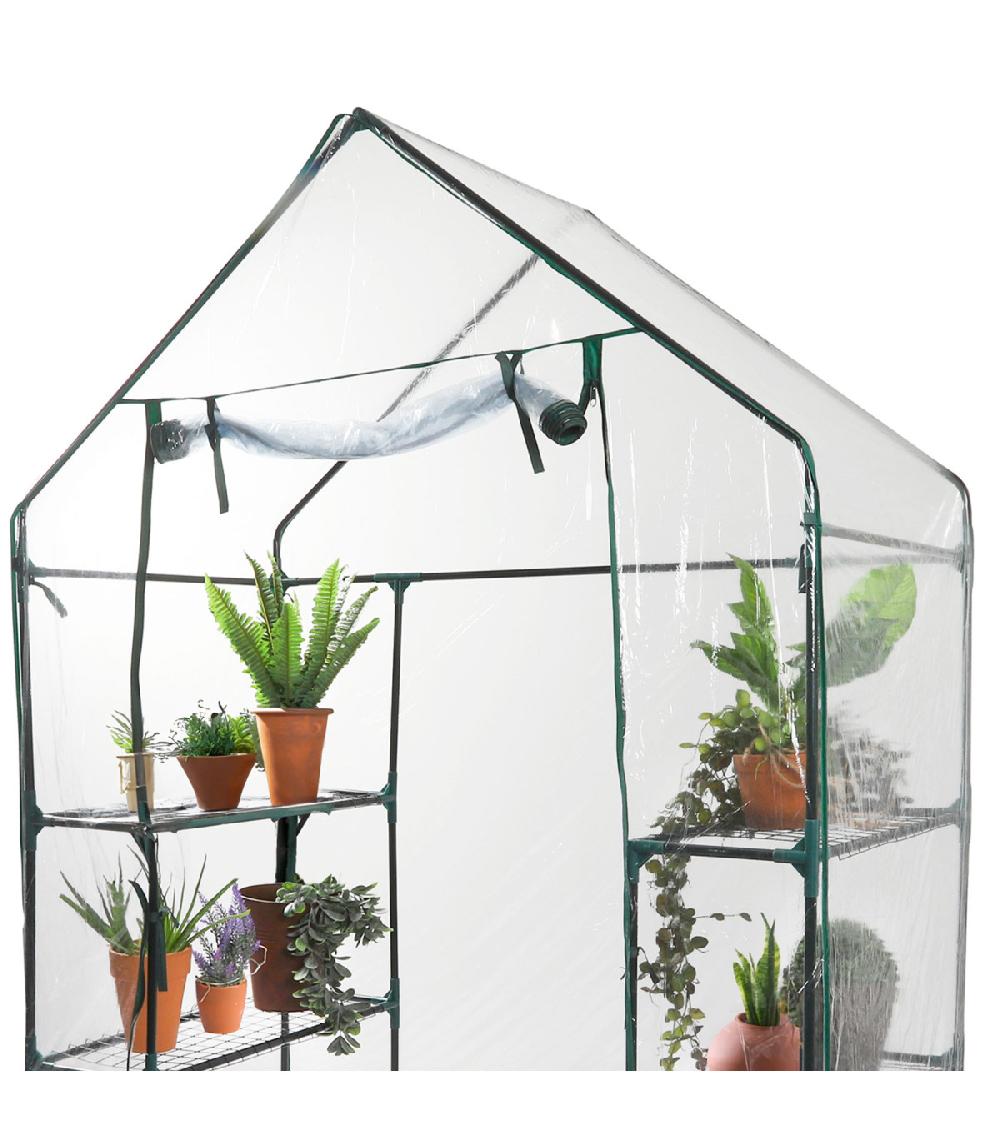 Wadiga Serre De Jardin Avec étagères à Plantes 143x73x195cm