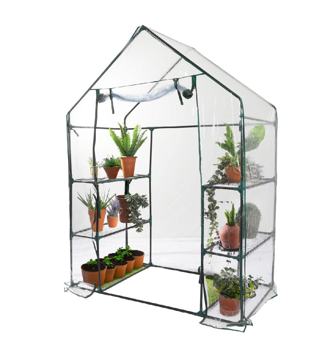 wadiga Serre de jardin avec étagères à plantes 143x73x195cm