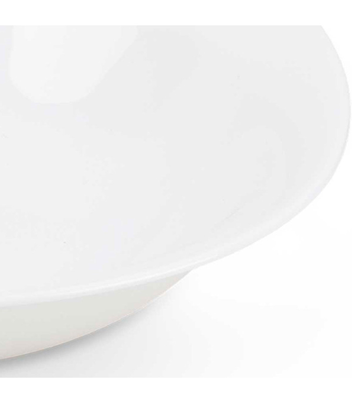 Wadiga Service De 18 Assiettes En Verre Opale Blanc: Plates Creuses Et à Dessert