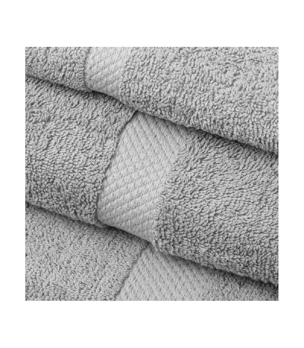 Wadiga Serviette Invité / Essuie-mains 100% Coton Gris Clair - 30x50cm