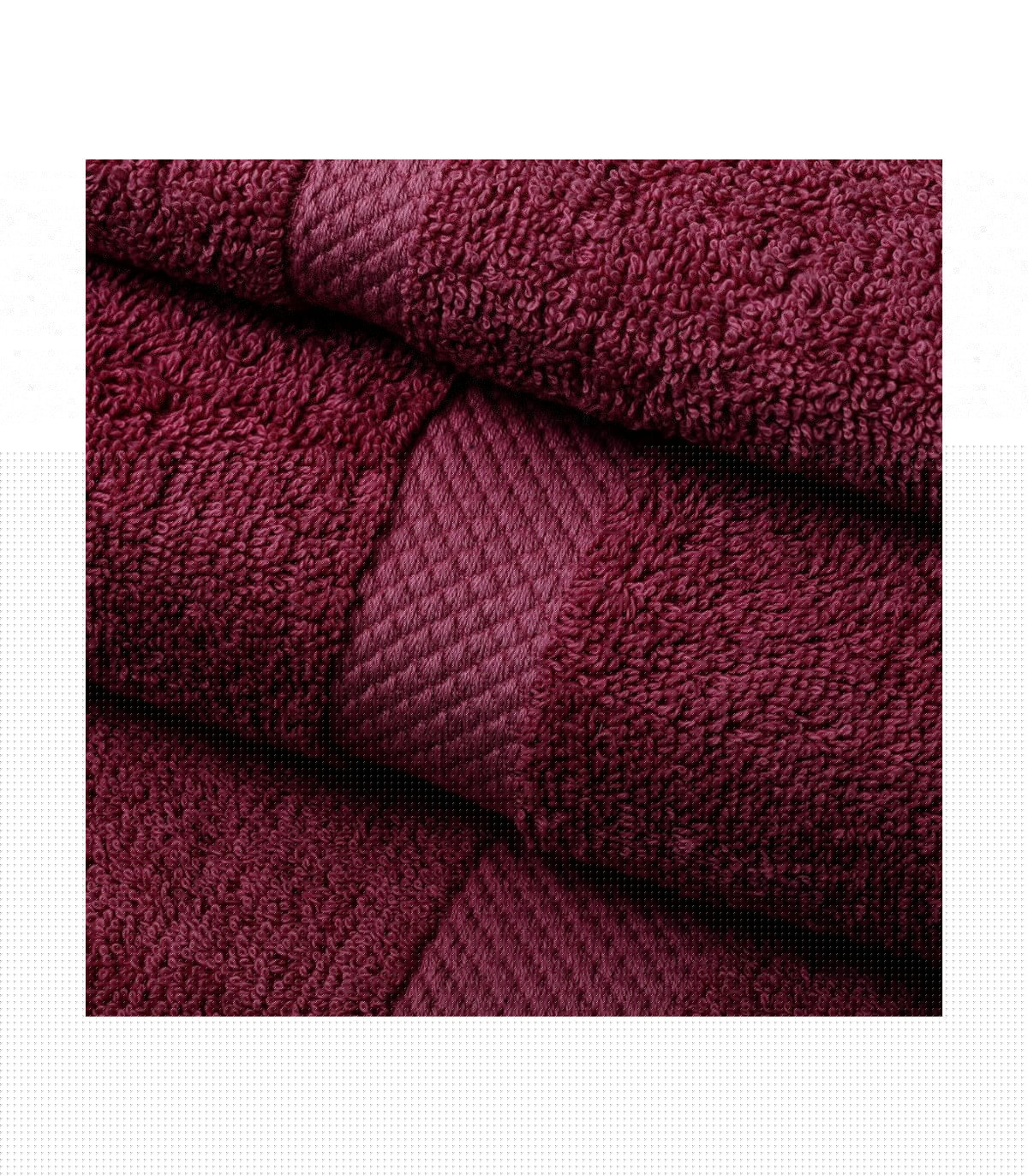 Wadiga Serviette Invité / Essuie-mains 100% Coton Rouge Bordeaux - 30x50cm