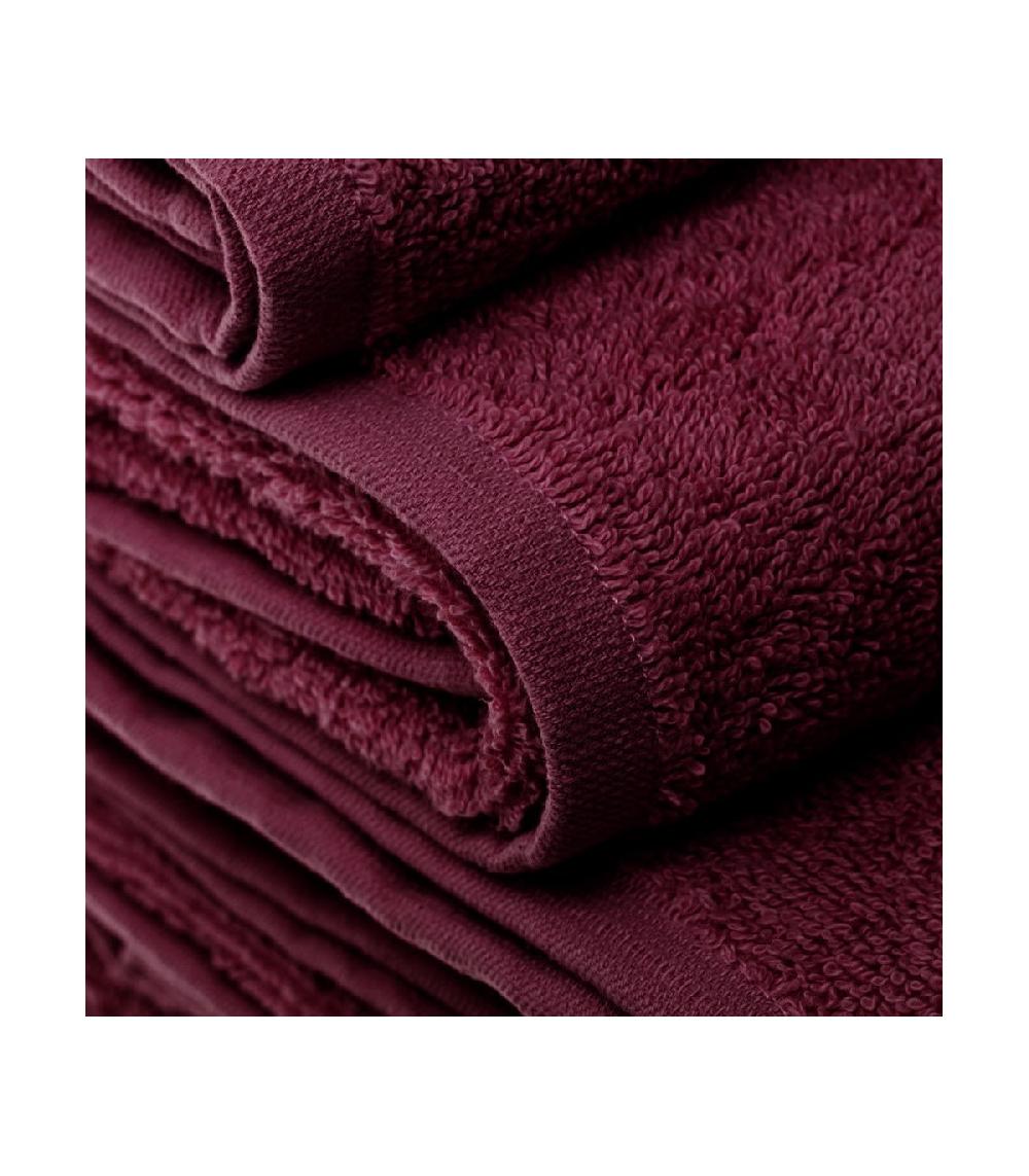 Wadiga Serviette Invité / Essuie-mains 100% Coton Rouge Bordeaux - 30x50cm