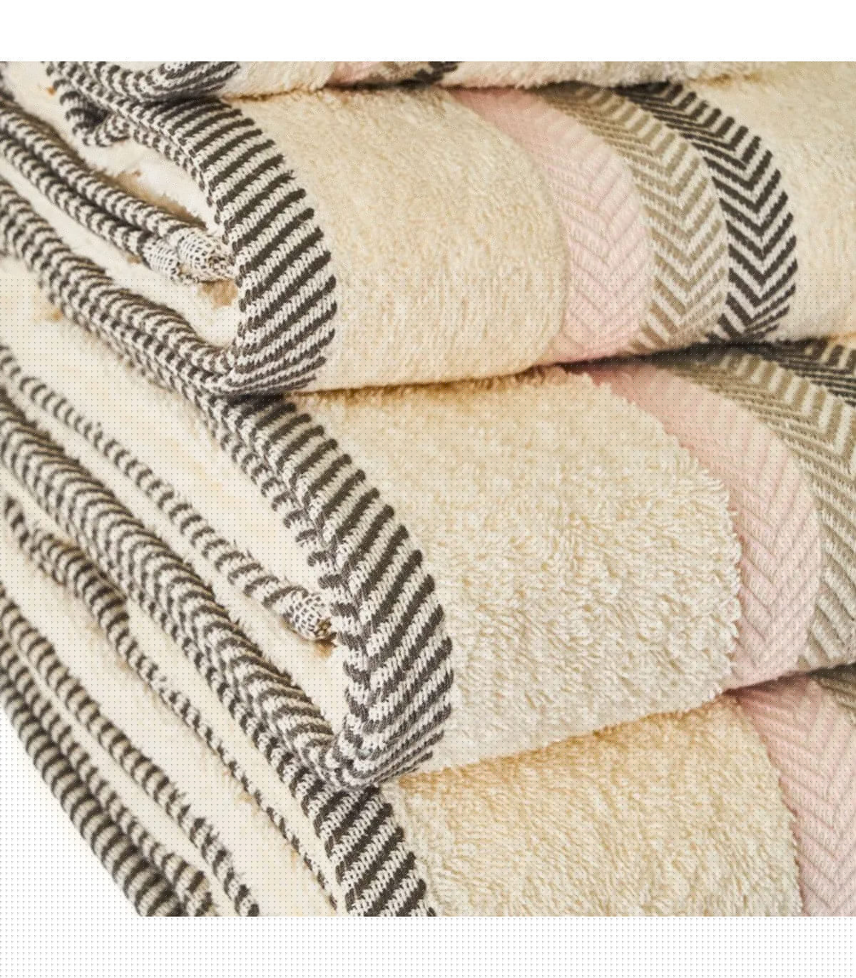 Wadiga Serviette Invité Essuie-mains Coton Blanc Crème 30x50cm