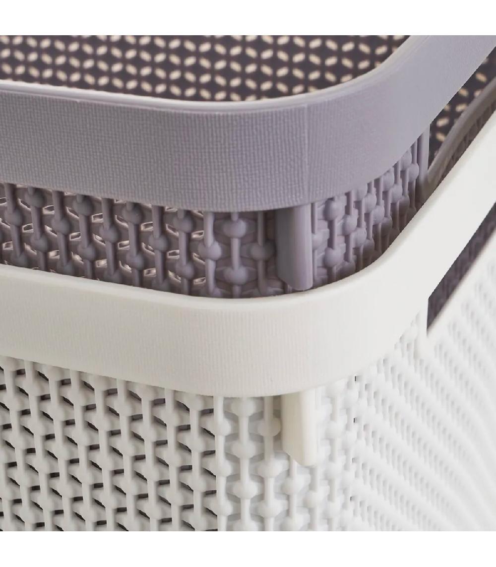 Wadiga Set 2 Paniers De Rangement Multiusage Plastique Ajouré