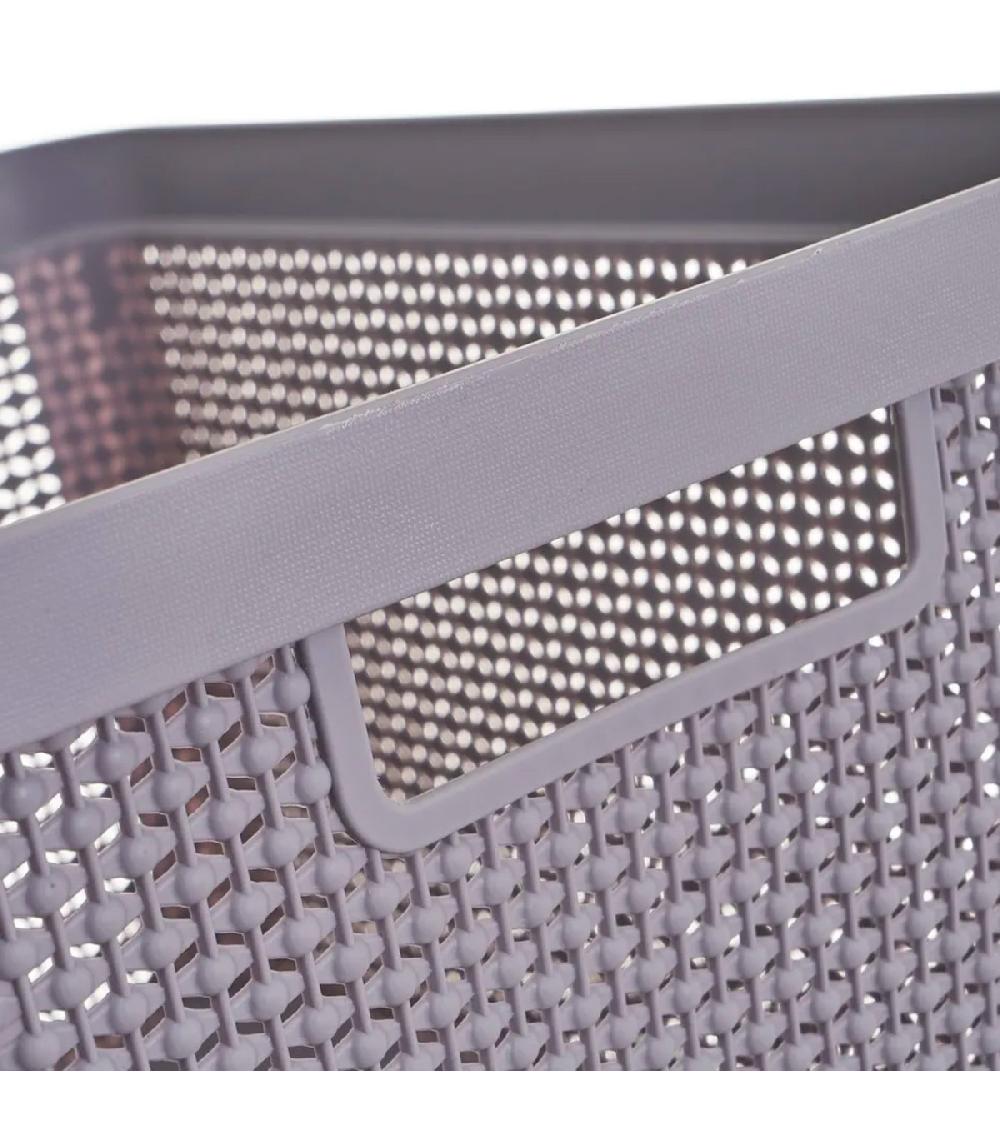Wadiga Set 2 Paniers De Rangement Multiusage Plastique Ajouré