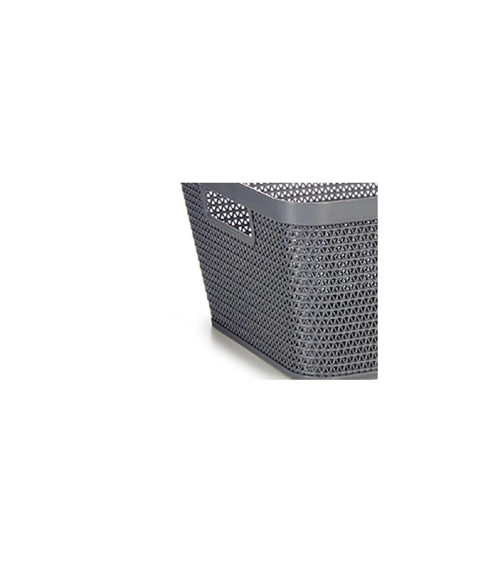 Wadiga Set 3 Paniers De Rangement Multiusage Rectangulaires Plastique Ajouré